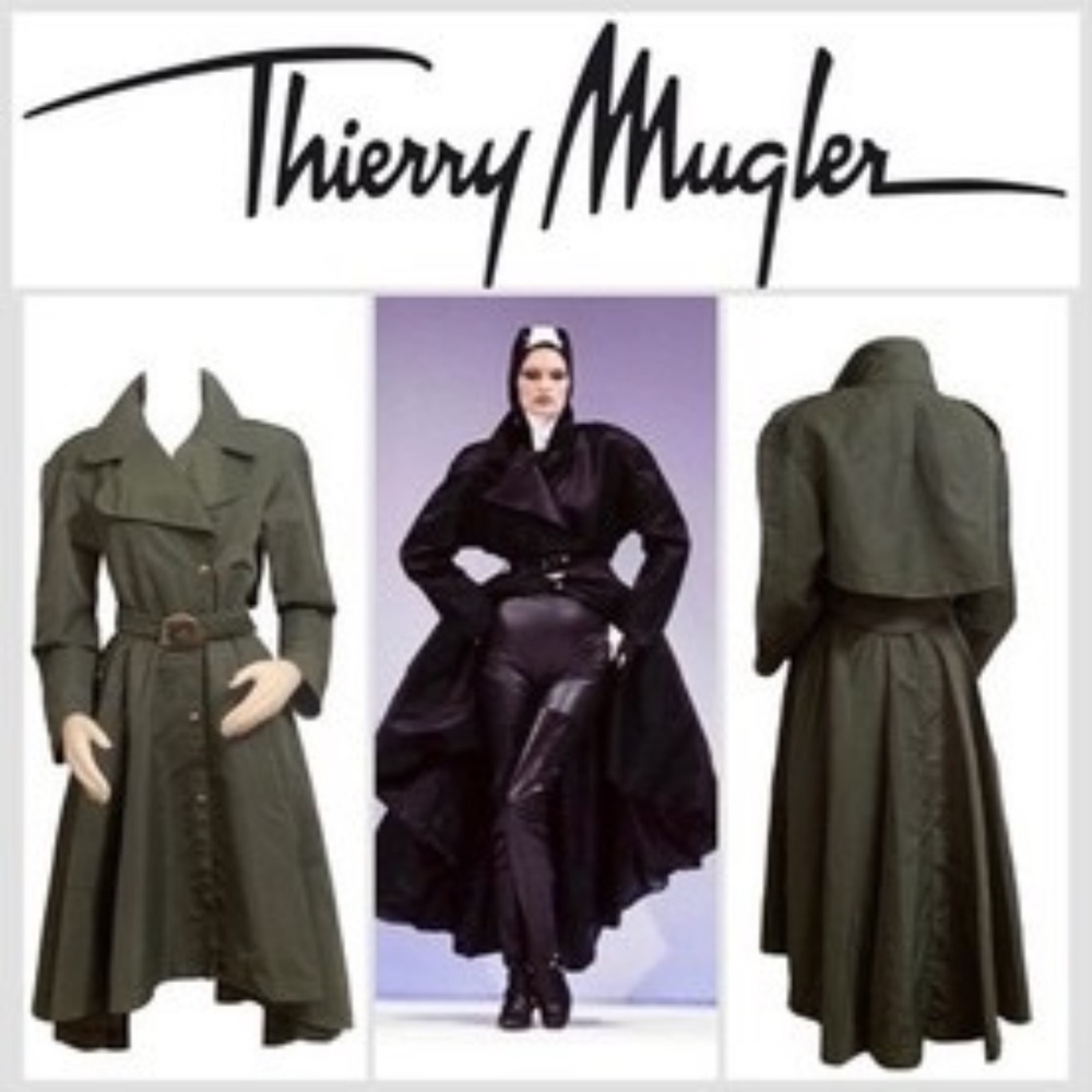THIERRY MUGLER Vintage Iconic F/W 1990 Trench Coat Size 42